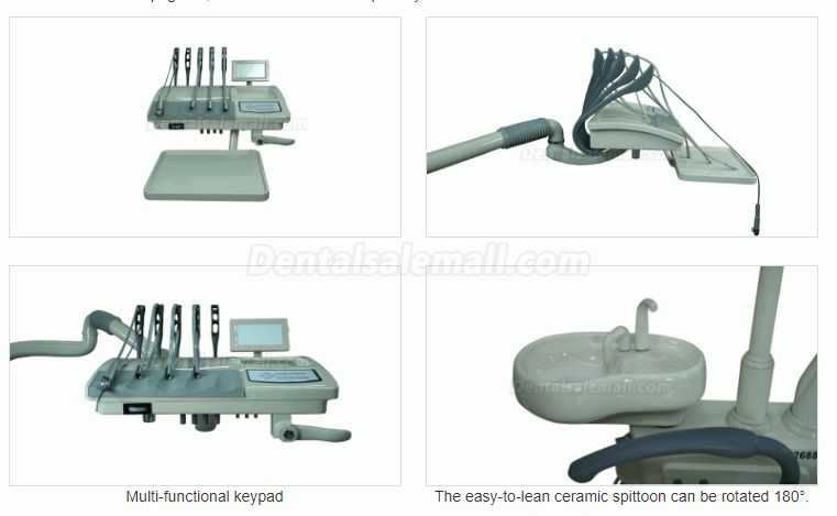 TJ2688 D4 Synthetic Leather Computer Controlled Integral Dental Unit Chair