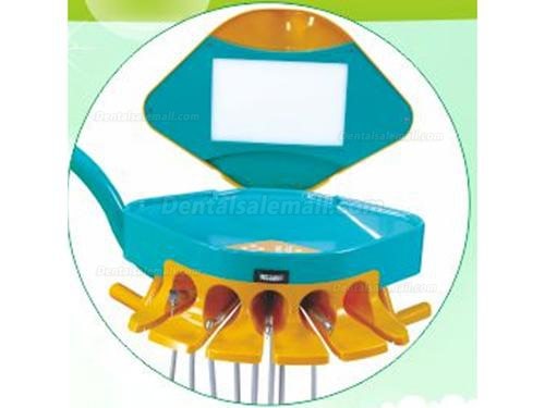 A8000-IIA Pediatric Dental Unit Chair Lovely Dinosaur Chair for Children with 2 Dentist Stools