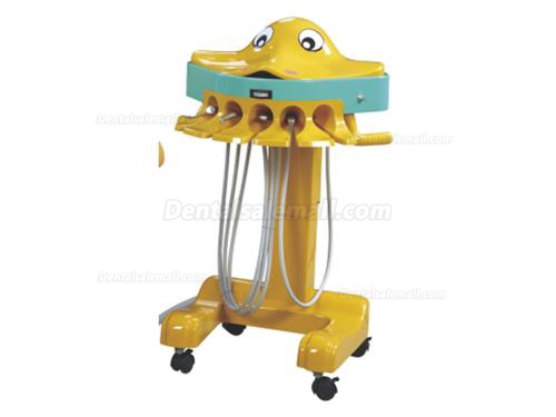 A8000-IB Pediatric Dental Chair Children Dental Unit with Dinosaur Chair &Smiling Cat Side Box