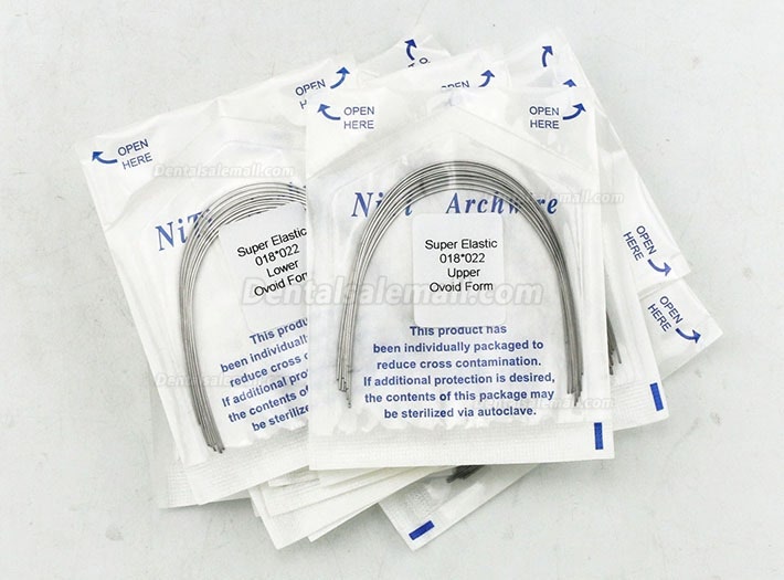 100Packs Dental Orthodontic Super Elastic NITI Arch Wire Rectangular Ovoid U/L