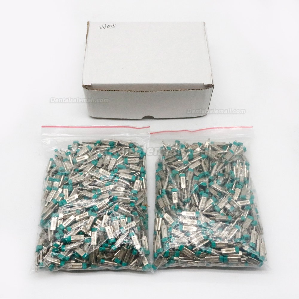 1000Pcs Dental Laboratory Dual Pins Green Dowel Twin Pin With Rubber Sleeves