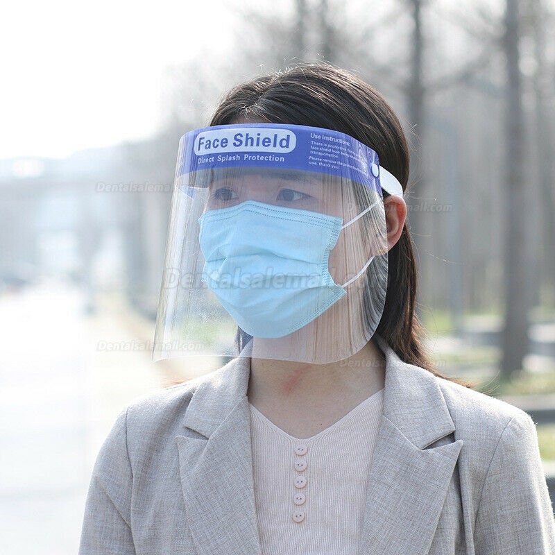 10Pcs High-definition Transparent Anti-Saliva Windproof Dustproof Anti-Fog Full Face Protective Shield