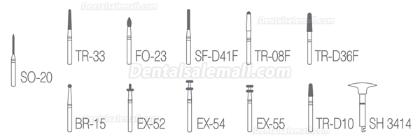 Toboom® 12Pcs Burs for Ceramic Crown Anterior Teeth and Molars Preparation