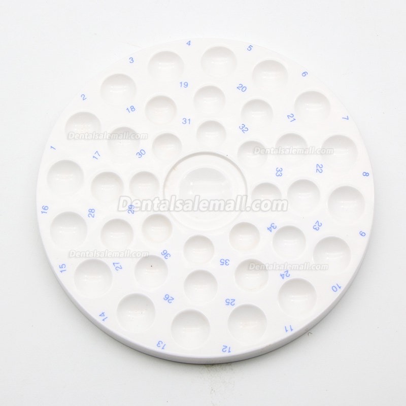 36 Slot Dental Porcelain Mixing Watering Moisturizing Plate Round Shape Ceramic Palette