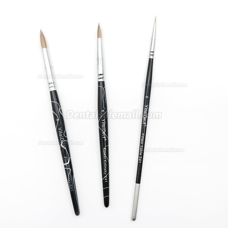 5Pcs Dental Lab 0# 6# 8# Sable Porcelain Ceramic Brush Pen