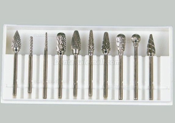 10PCS Dental Tungsten Carbide Burs