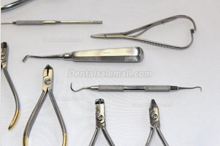 Set of Orthodontic Instruments of 12 Pieces