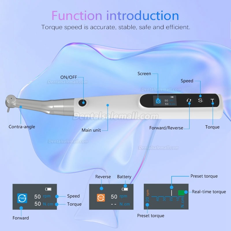 Electric Universal Dental Implant Torque Wrench Kit 10-50N/CM with 16Pcs Screwdrivers