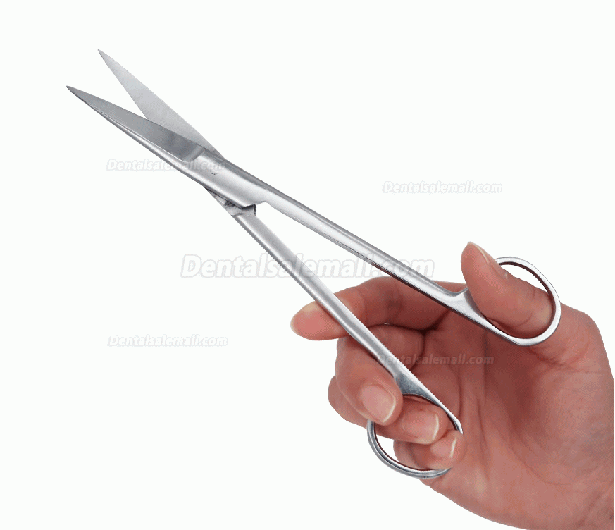 14cm/16cm/18cm Stainless Steel Surgical Scissors Straight Curved Tip Head Scissors Forceps for Dental Clinic