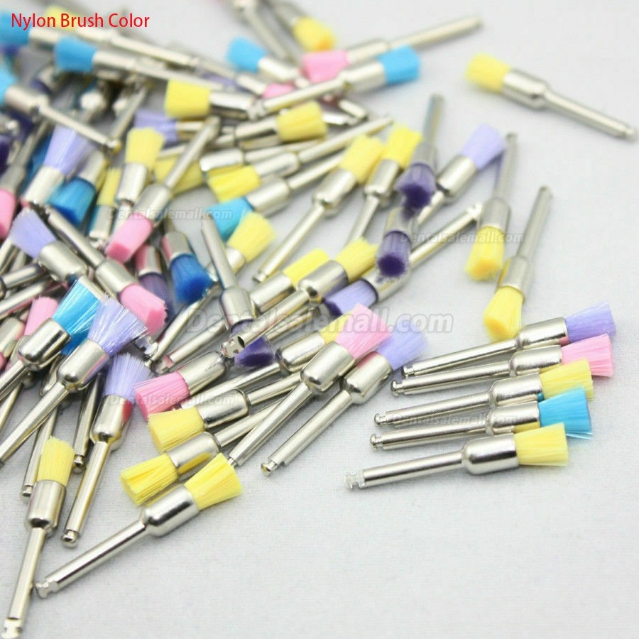 1000Pcs Dental Nylon/Rubber/Bristles Polishing Brush Polisher Prophy Cup Prophylaxis