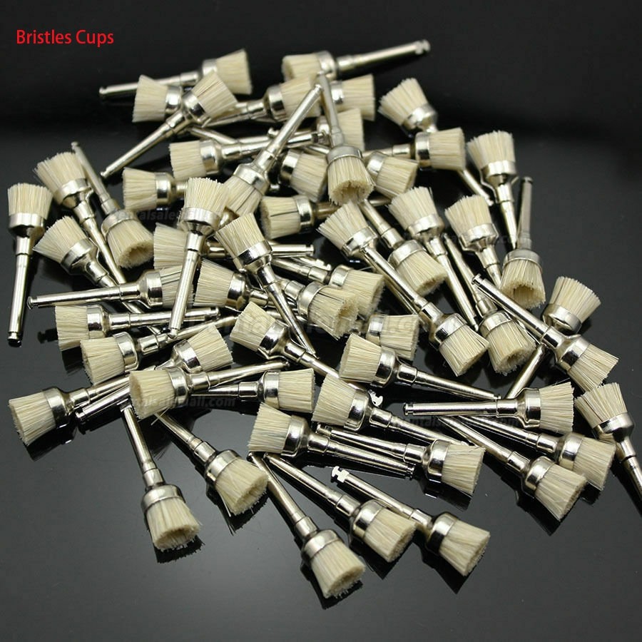 1000Pcs Dental Nylon/Rubber/Bristles Polishing Brush Polisher Prophy Cup Prophylaxis