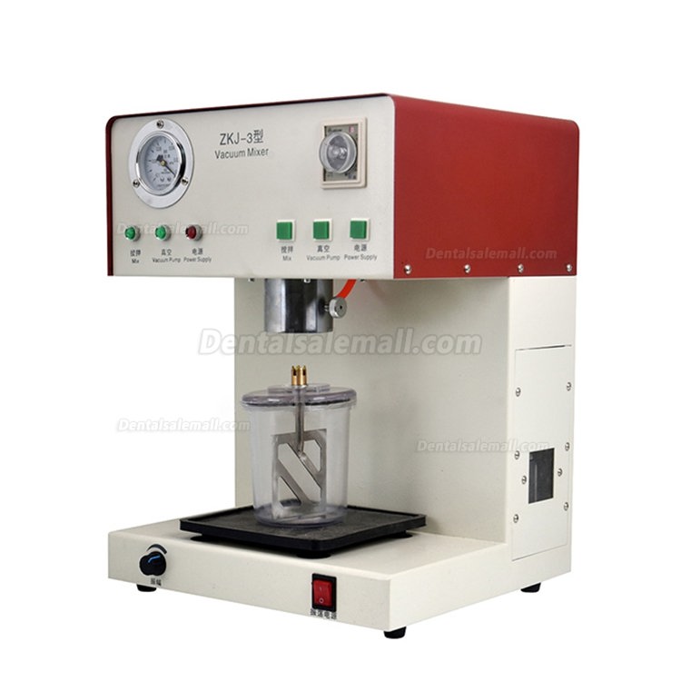 Dental Lab Negative Pressure Vacuum Mixer Machine Built-in Pump ZKJ-3