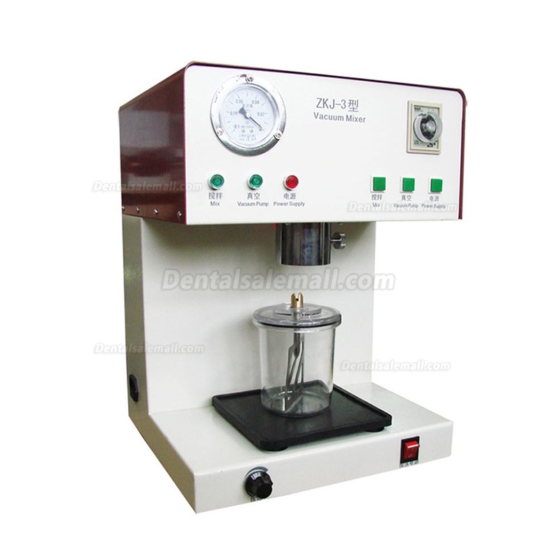 Dental Lab Negative Pressure Vacuum Mixer Machine Built-in Pump ZKJ-3