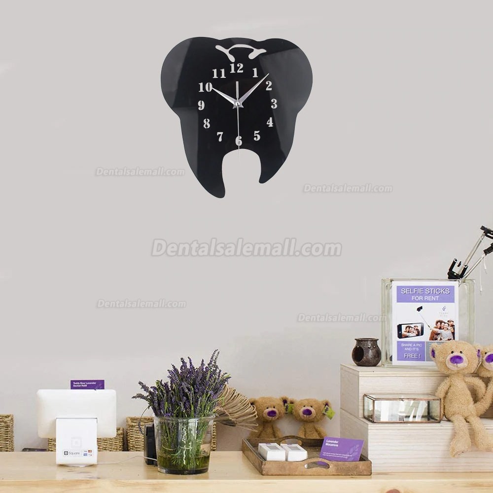 Tooth Wall Clocks Tooth Dentistry Wall Clock Laser Cut Dental Clinic Decor Teeth Clock Care Dental Doctor Gift