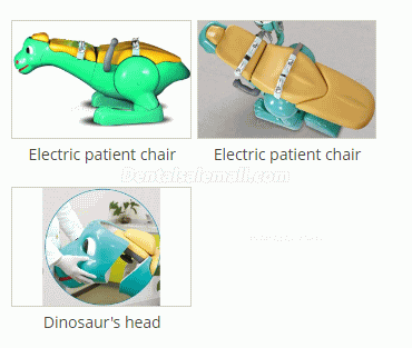 A8000-IB Pediatric Dental Chair Children Dental Unit with Dinosaur Chair &Smiling Cat Side Box