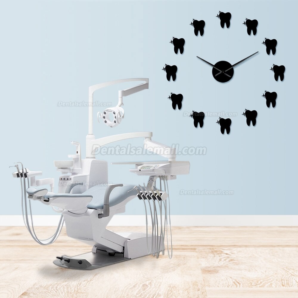 Dental Office DIY Large Wall Clock Tooth Shape Wall Clocks Dentist Gift