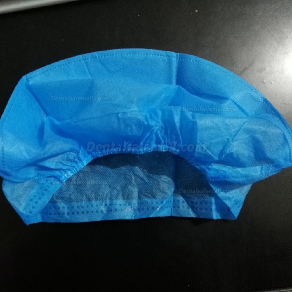 40Pcs Disposable Hair Head Cap Non Woven Anti Dust Hat Medical Food Supplies Set Blue Non-woven Bouffant Dustproof Caps