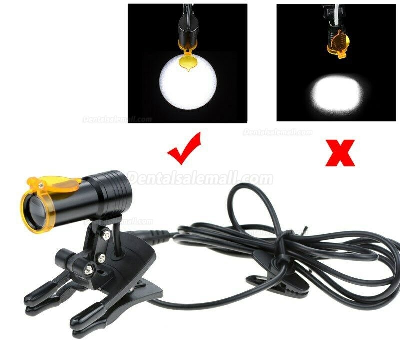 Dental Medical 5W LED Head Light with Filter Clip-on Headlight for Loupe