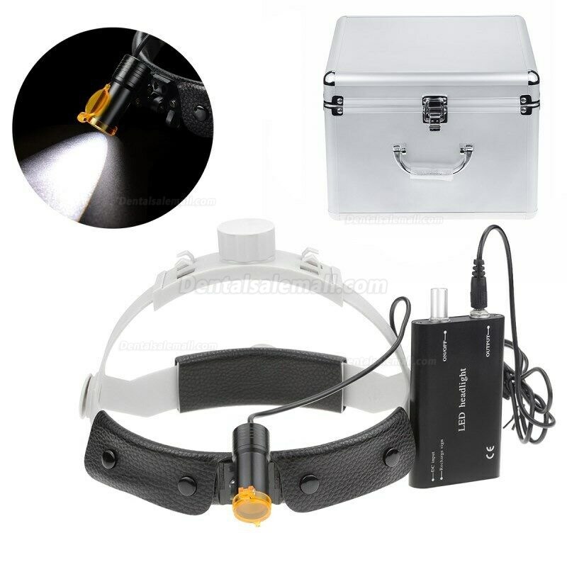 Dental Medical 5W LED Headlight with Filter Headband Head light + Aluminum Box