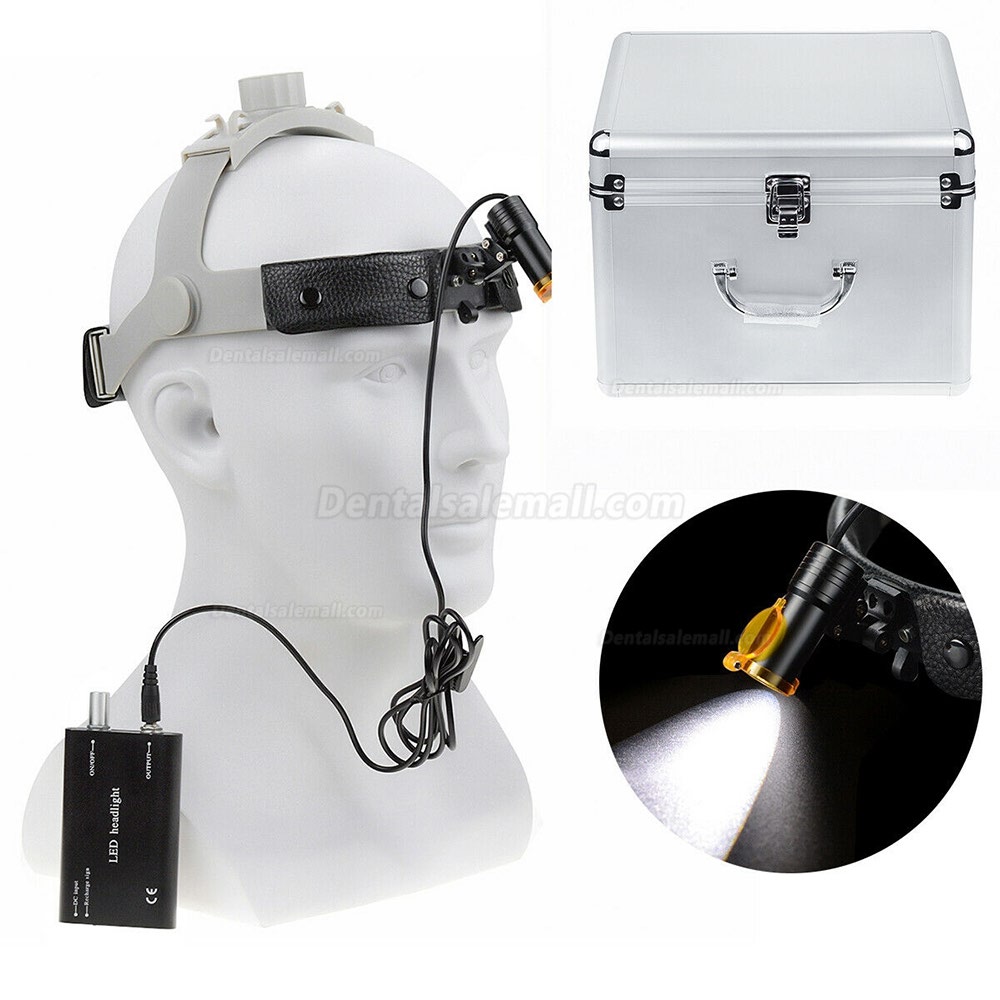 Dental Medical 5W LED Headlight with Filter Headband Head light + Aluminum Box