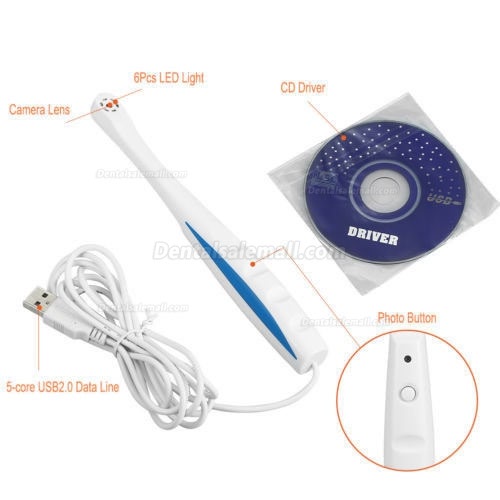 8MP USB 2.0 6-LED Dental Intraoral Endoscope Oral Digital Micro-check Camera 8MP USB 2.0 6-LED Dental Intraoral Endoscope Oral Digital Micro-check Camera