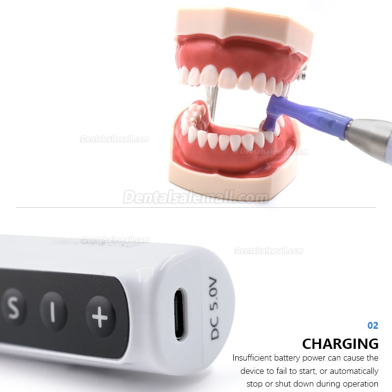 Electric Dental Cordless Hygiene Prophy Handpiece 360° Swivel 6-speed Settings