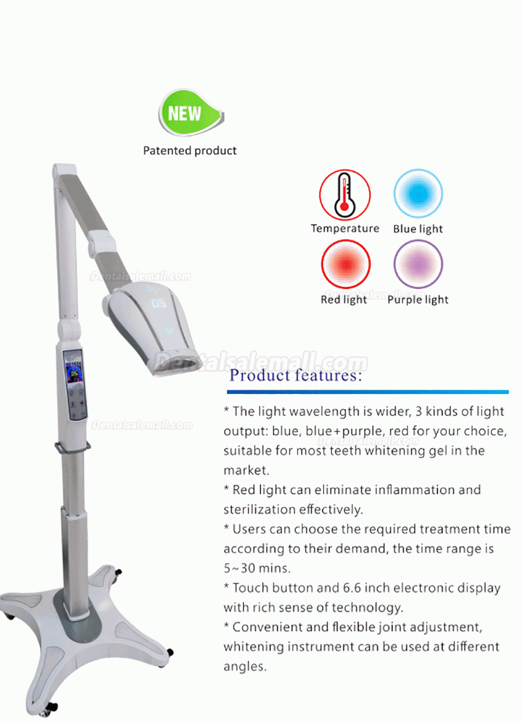 MD-775 Temperature Controlable Professional Teeth Whitening LED Lamp Dental Whitening Machine