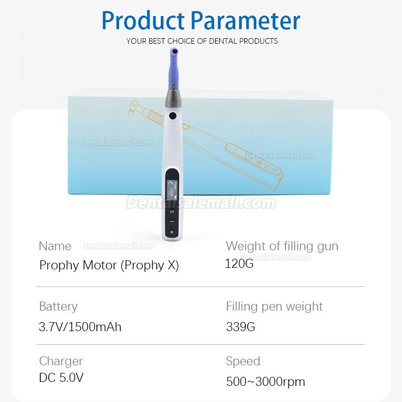 Electric Dental Cordless Hygiene Prophy Handpiece 360° Swivel 6-speed Settings