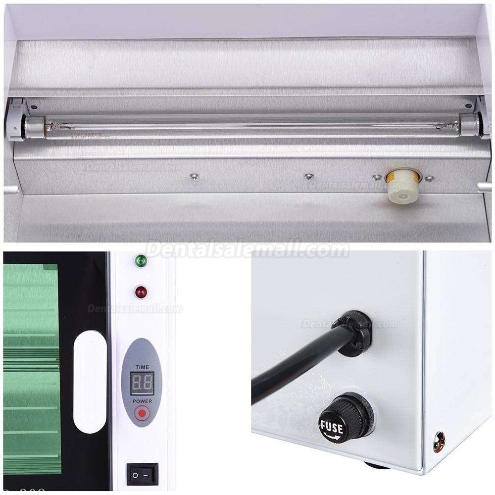 8L UV Tool Sterilizer Cabinet with Timer Sterilization for Dental Tool Facial Skin Beauty Salon