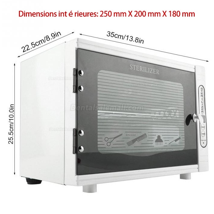 US STOCK! 10L UV + Ozone Sterilizer Disinfection Cabinet Ultraviolet Tool Sanitizer Box 110V/220V