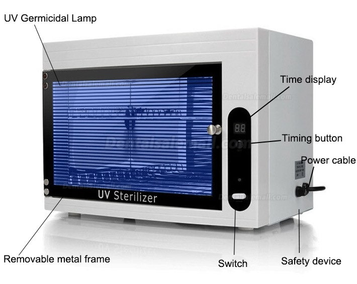 15L UV+Ozone Disinfection Box Home Commercial Lab Dental Medical UV Sterilizer Cabinet