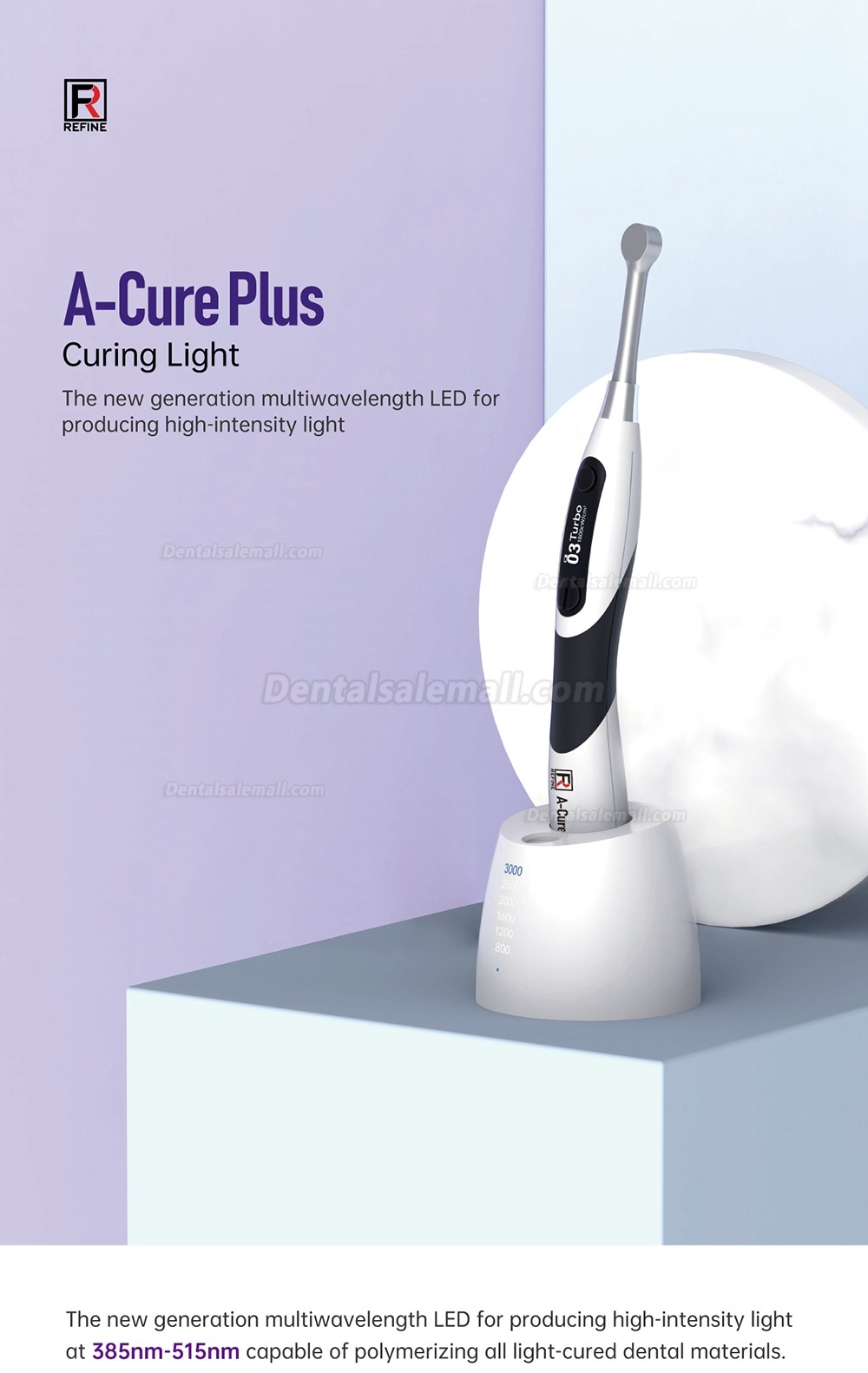 Dental FUTURE CURE X LED 1S Curing Light Wireless 2500mw Fit Woodpecker