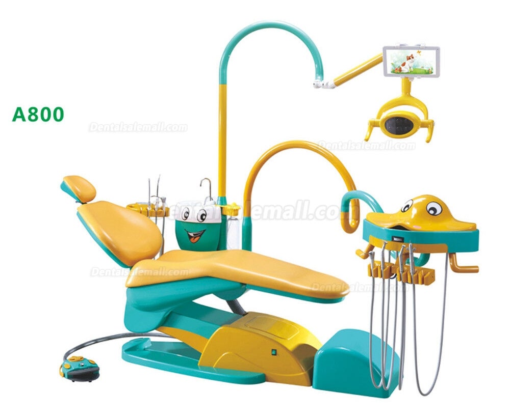 A800 Cartoon Design Pediatric Dental Chair Children Dental Unit with Cartoon Fish Operating Unit