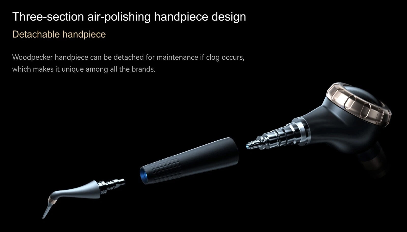 Woodpecker AP-H Plus Dental Air Flow Polisher Prophy Handpiece SupraGingival / Subgingival