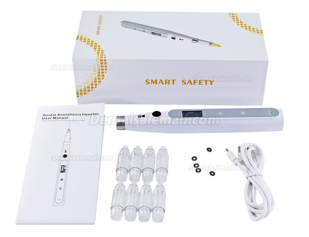 Electric Dental Anesthesia Injector Painless Anesthesia Device for Dentist Cordless with LCD Display