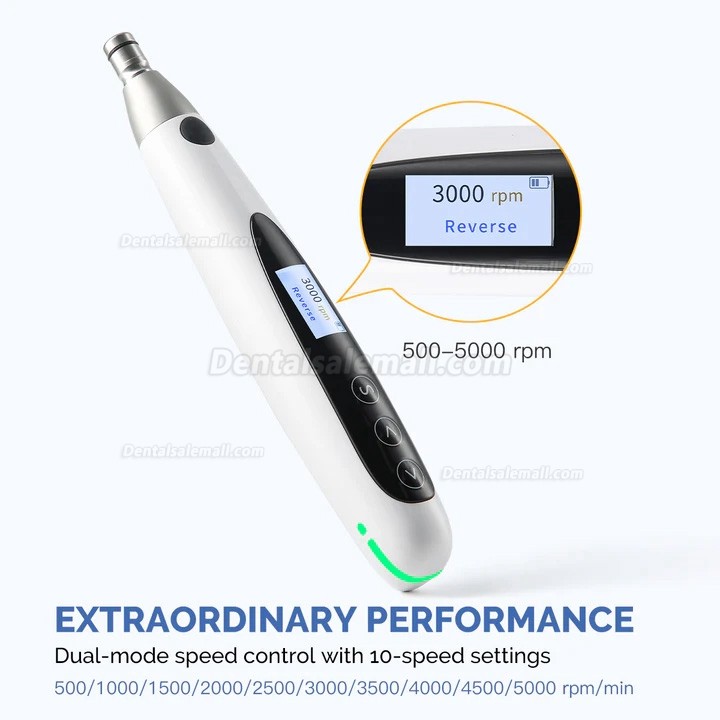 AZDENT Marathon N3 Electric Micromotor Polishing Handpiece - Cordless Dental Hygiene Prophy, Low Speed Contra Angle, 35K RPM