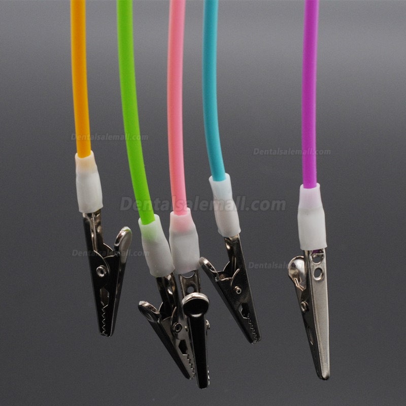 10Pcs Dental Bib Clips Flexible Chain Napkin Holder Baby Silicone Patient Clip For Dentist Lab