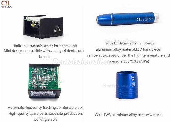 Baolai Dental C7L Built-in Ultrasonic Scaler L3 LED Alloy Detachable Hnadpiece Baolai Dental C7L Built-in Ultrasonic Scaler L3 LED Alloy Detachable Hnadpiece