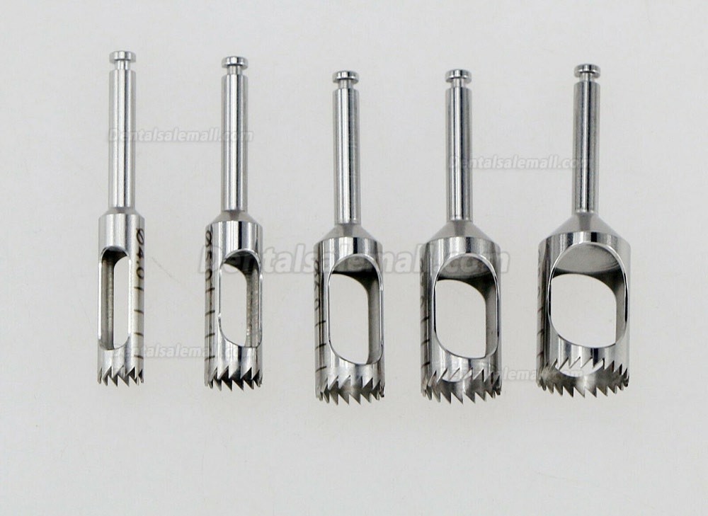 5Pcs/Kit Trephine Dental Implant Surgery Bone Graft Drill Surgical Bur & Holder