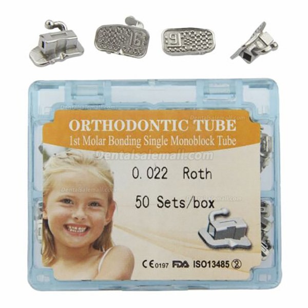 200pcs Dental Orthodontic Monoblock Buccal Tubes Direct Bonding One Piece MBT ROTH 022