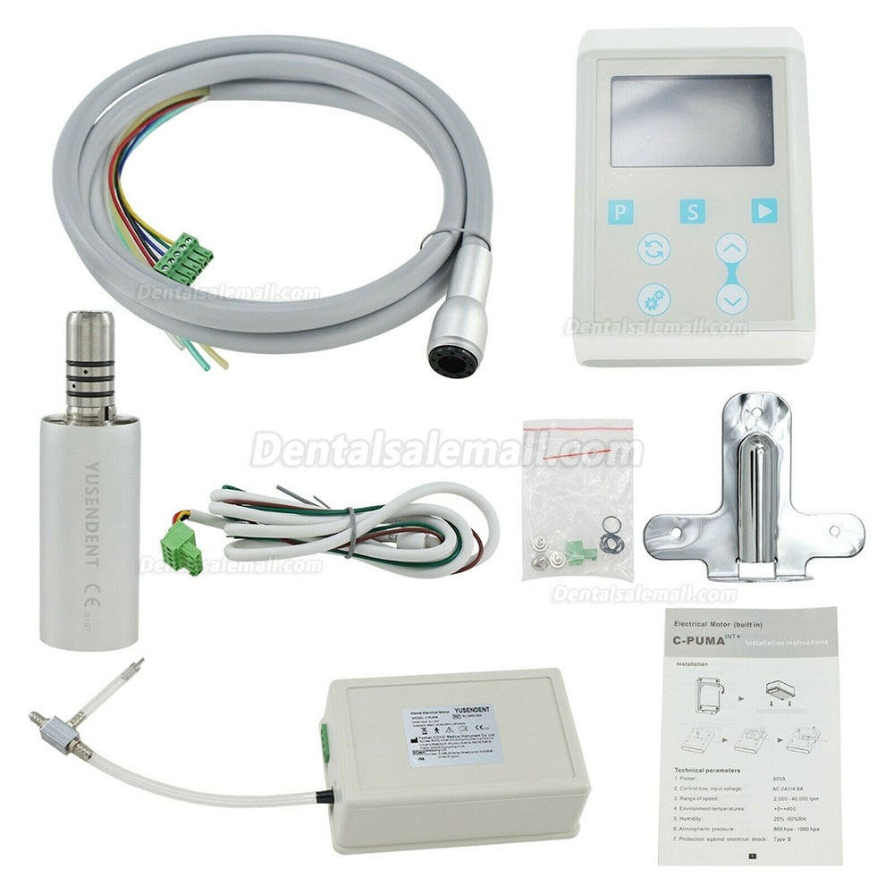 YUSENDENT COXO C PUMA INT+ Dental Built in Electric LED Micro Motor 1:5 Fiber Optic Contra Angle Handpiece