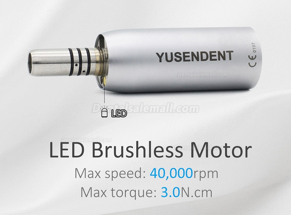 YUSENDENT COXO Dental Built in Electric LED Micro Motor 1:1 Fiber Optic Straight Handpiece