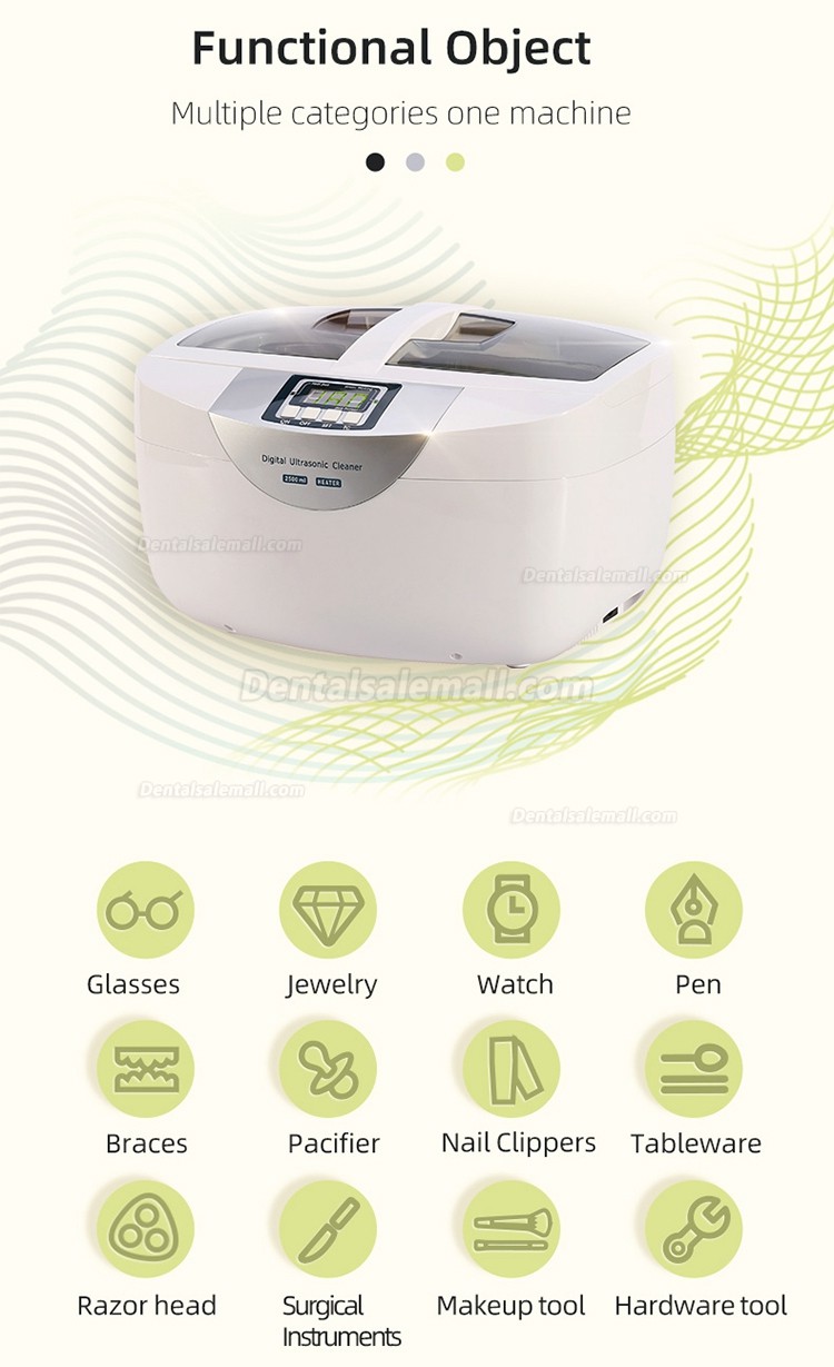 CODYSON CD-4820 2.5L Commercial Digital Ultrasonic Cleaner with Timer Stainless Steel Tank