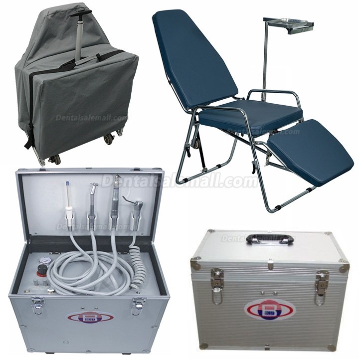 Cheap BD402 Portable Dental Turbine Unit with Air Compressor + Greeloy Portable Dental Chair GU