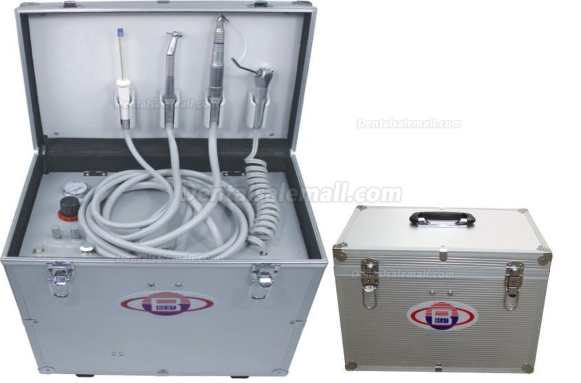 BD-402 Portable Dental Turbine Unit with Air Compressor +Suction System + Triplex Syringe