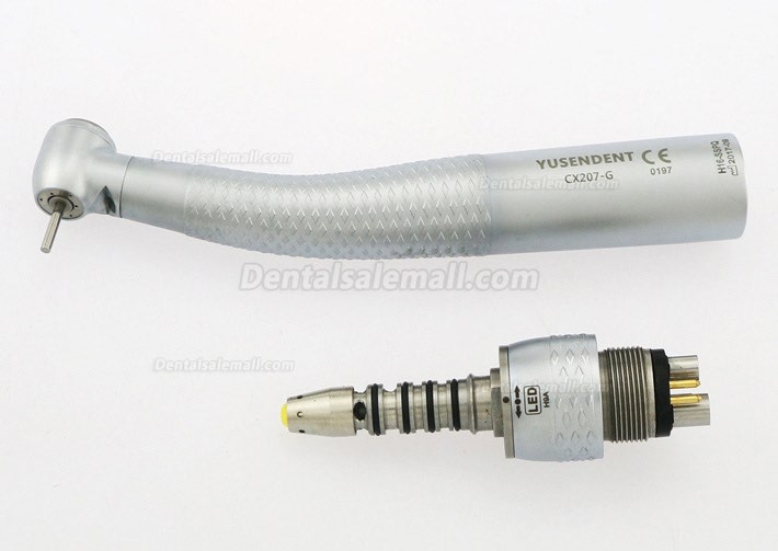 YUSENDENT® CX207-GS-PQ Dental Fiber Optic Turbine Handpiece Sirona Compatible (With Coupler x1+ Without Coupler x2)