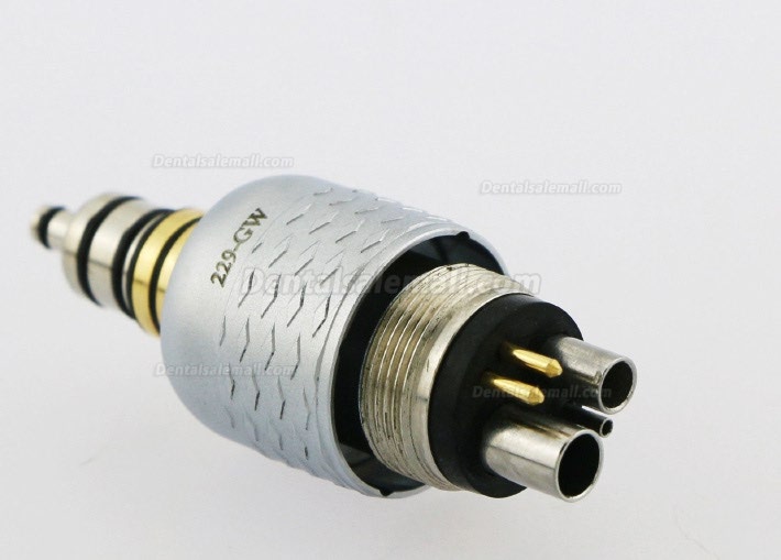 Yusendent Dental Fiber Optic Handpiece Coupler 6 Pin Quick Coupling W&H Roto CX229-GW