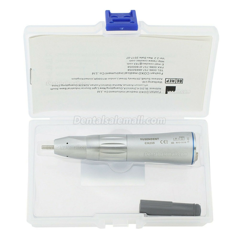 YUSENDENT COXO CX235-1C Fiber Optic LED Low Speed Contra Angle Air Motor Handpiece Kit