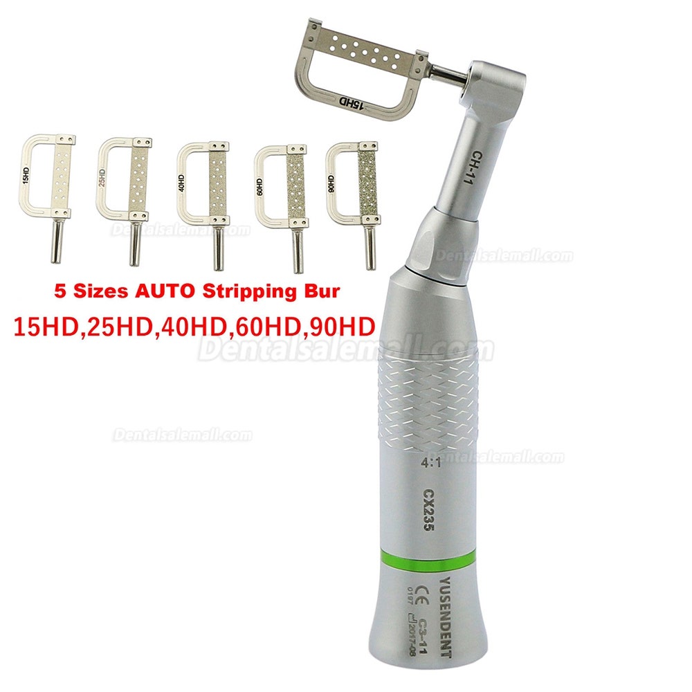 YUSENDNET COXO Dental 4:1 Contra Angle Handpiece Interproximal EVA IPR + 1Pc Striping Bur