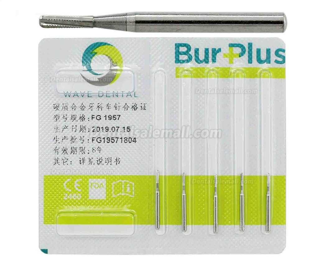 5Packs Wave Dental Carbide Bur Fits High Speed Handpiece Friction Grip 1557 1558